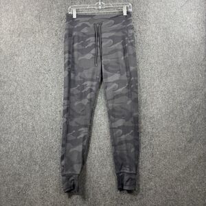 Spyder Joggers Women's Medium Gray Black Camouflage Drawstring Pockets Pull On